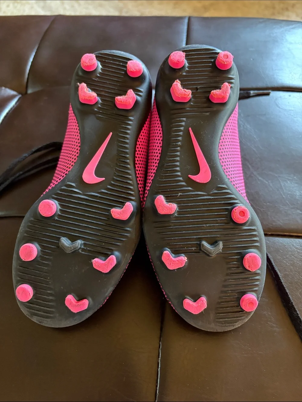 Nike Kids Hot Pink and Black Cleats